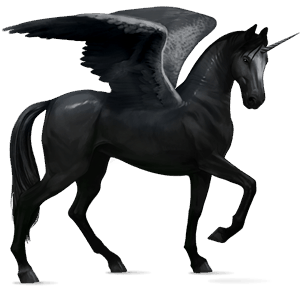 winged riding unicorn dapple gray