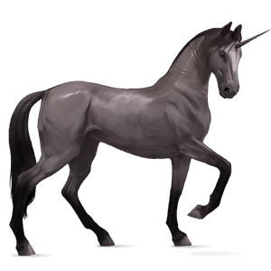 riding unicorn arabian horse mouse gray