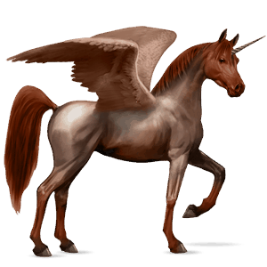 winged riding unicorn fleabitten gray