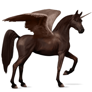 winged riding unicorn arabian horse light gray