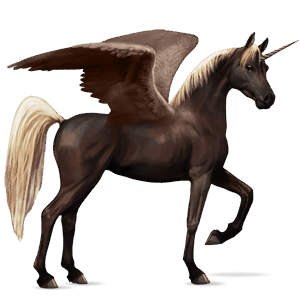 winged riding unicorn light gray