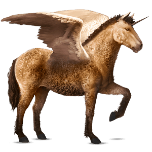 winged unicorn pony  australian pony dapple gray