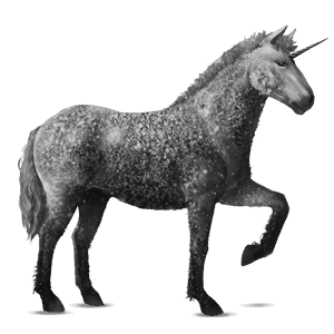 riding unicorn dapple gray