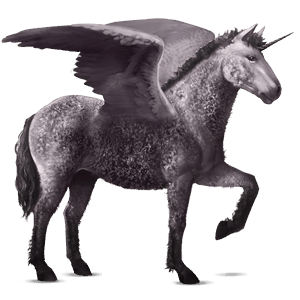 winged riding unicorn curly mouse gray