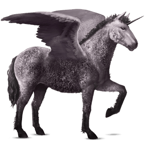 winged riding unicorn mouse gray