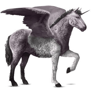 winged riding unicorn mouse gray tobiano