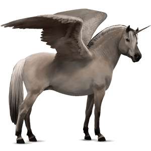 winged unicorn pony  bay