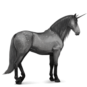 riding unicorn quarter horse dapple gray