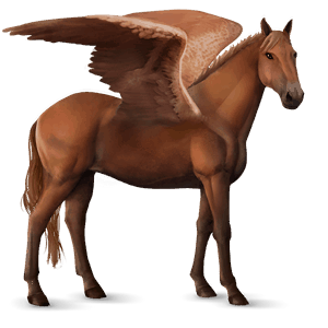 riding pegasus paint horse chestnut tobiano