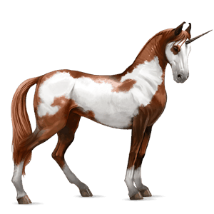 riding unicorn marwari chestnut tobiano