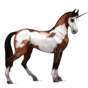 riding unicorn paint horse dun tobiano