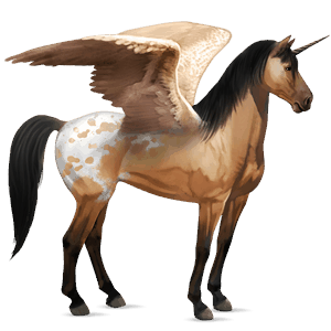 winged riding unicorn arabian horse light gray