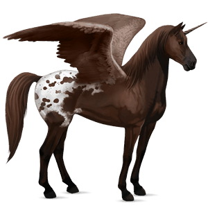 winged riding unicorn roan