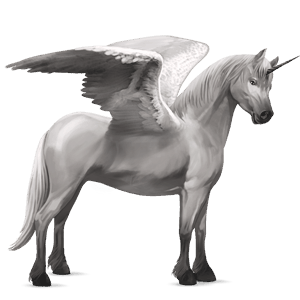 winged unicorn pony  chincoteague pony cremello