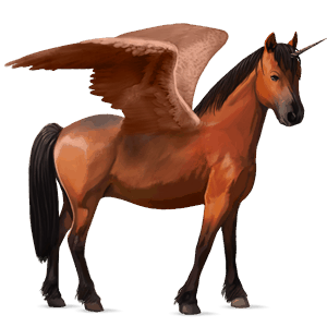 winged unicorn pony  kerry bog chestnut