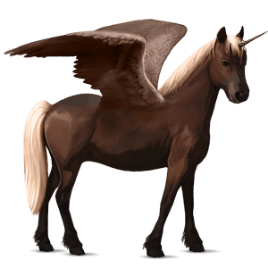 winged unicorn pony  haflinger flaxen chestnut 