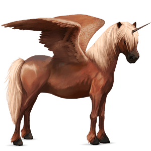 winged unicorn pony  australian pony strawberry roan