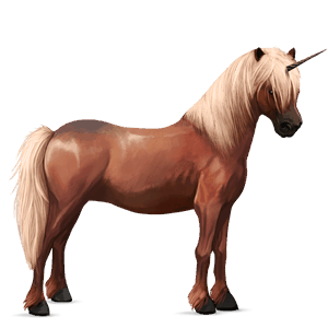 unicorn pony flaxen chestnut 