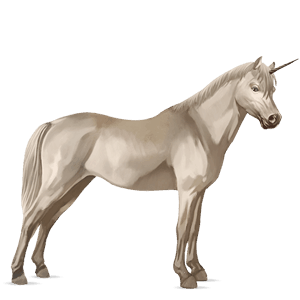 unicorn pony welsh light gray