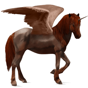 winged riding unicorn icelandic horse strawberry roan