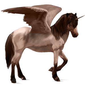 winged riding unicorn arabian horse light gray