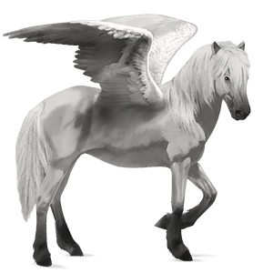 riding pegasus lusitano light gray