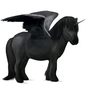 winged riding unicorn liver chestnut