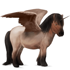 winged unicorn pony  shetland roan