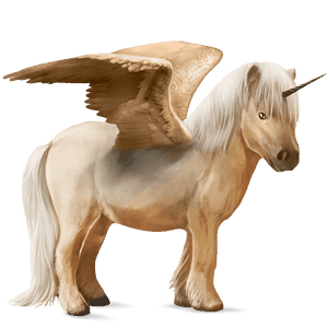 winged unicorn pony  palomino