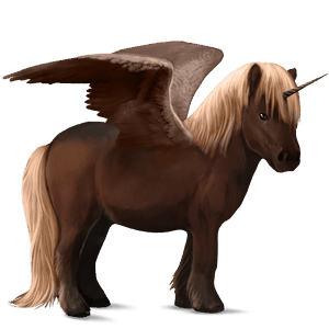 winged unicorn pony  shetland cremello