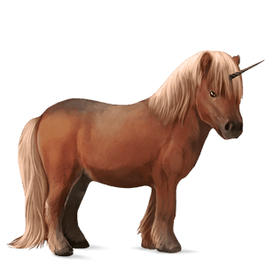 unicorn pony flaxen chestnut 