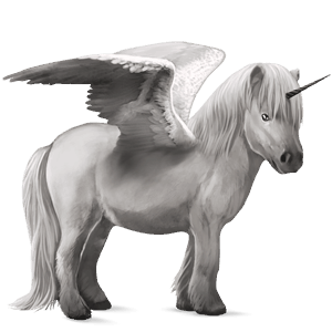 winged unicorn pony  dun