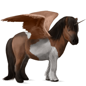 winged unicorn pony  chestnut