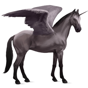 winged riding unicorn barb mouse gray