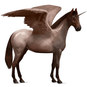 winged riding unicorn arabian horse light gray