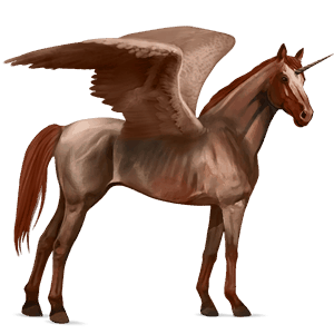 winged riding unicorn roan