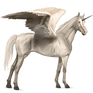 winged riding unicorn thoroughbred chestnut