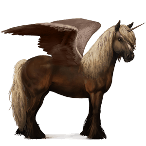 winged riding unicorn arabian horse fleabitten gray