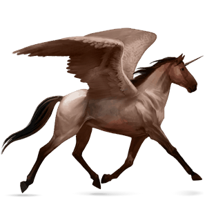 winged riding unicorn roan