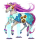 riding unicorn arabian horse liver chestnut