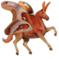 riding unicorn arabian horse chestnut