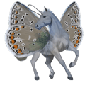 winged riding unicorn palomino