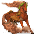 riding horse selle français liver chestnut