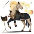 winged riding unicorn dun