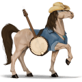 riding horse quarter horse black