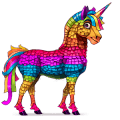riding unicorn marwari chestnut overo