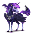 winged riding unicorn arabian horse dapple gray