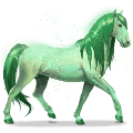 horse of the rainbow forest green